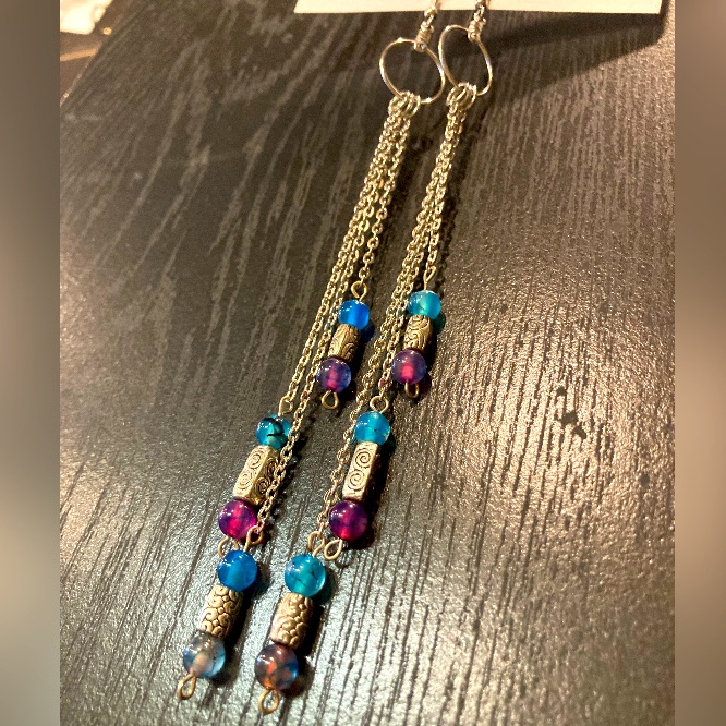 Long Loop Dangle Earrings
